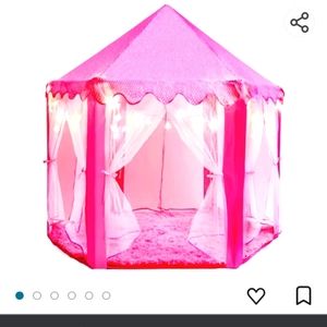 Girls light up canopy pkay tent